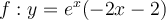 f:y=e^x(-2x-2)
