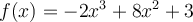f(x)=-2x^3+8x^2+3