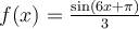 f(x)=\frac{\sin (6x+\pi)}3