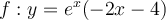 f:y=e^x(-2x-4)