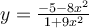 y= \frac{-5-8x^2}{1+9x^2}