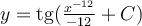 y=\mathrm{tg} (\frac{x^{-12}}{-12}+C)