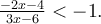 \frac{-2x-4}{3x-6}< -1.