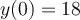 y(0) = 18