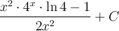\displaystyle\frac{x^2\cdot 4^x\cdot \ln4-1}{2x^2}+C