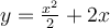 y=\frac{x^{2}}{2}+2x