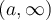 \left(a,\infty\right)