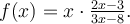 f(x)=x\cdot\frac{2x-3}{3x-8}.