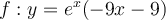 f:y=e^x(-9x-9)