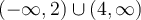(-\infty,2)\cup(4, \infty)