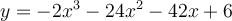 y=-2x^3-24x^2-42x+6