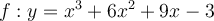 f:y=x^3+6x^2+9x-3