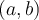 \left(a,b\right)