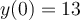 y(0) = 13
