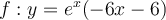 f:y=e^x(-6x-6)