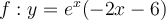 f:y=e^x(-2x-6)