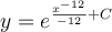 y=e^{\frac{x^{-12}}{-12}+C}