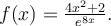 f(x)=\frac{4x^2+2}{e^{8x}}.