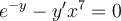 e^{{-y}}-y'x^{7}=0