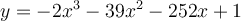 y=-2x^3-39x^2-252x+1