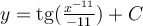 y=\mathrm{tg} (\frac{x^{-11}}{-11})+C