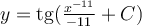 y=\mathrm{tg} (\frac{x^{-11}}{-11}+C)