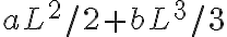 {aL^{2} + bLx^{3}}