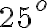 25^{o}