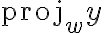 \mathrm{proj}_wy