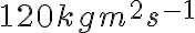 {120 kgm^{2}s^{-1}}