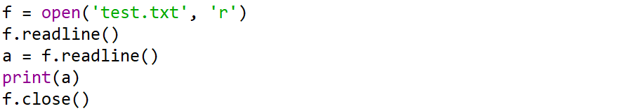 f = open('test.txt', 'r')
f.readline()
a = f.readline()
print(a)
f.close()