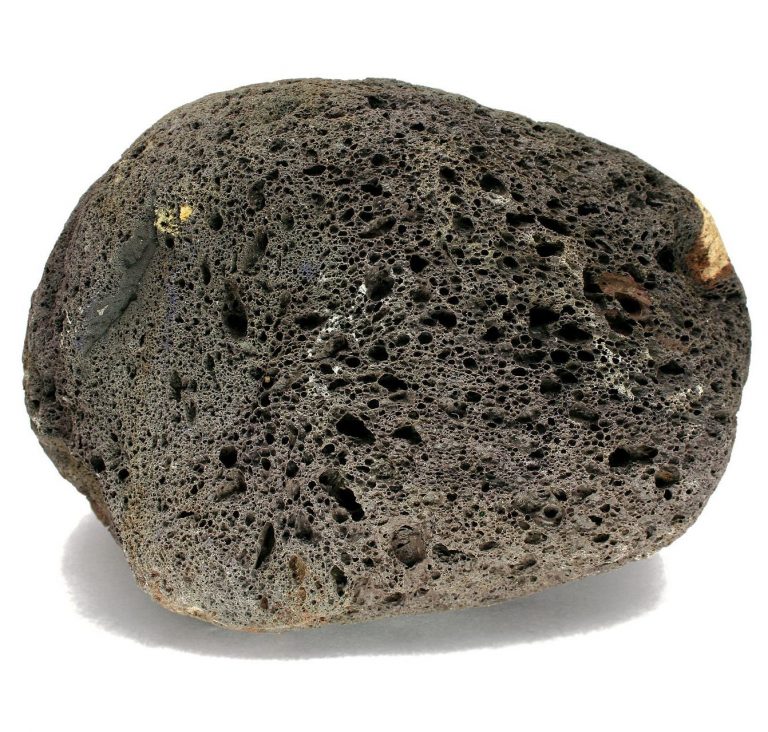 image of a volcanic rock with gas bubbles