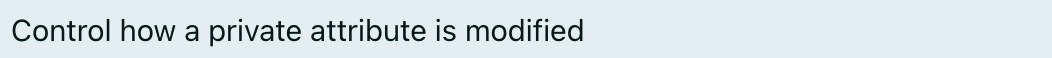 Control how a private attribute is modified