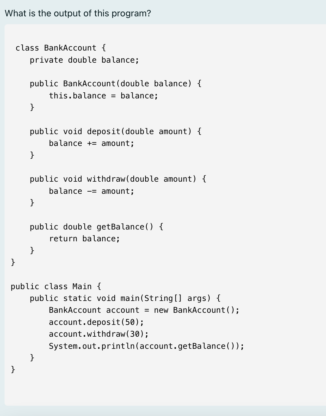 What is the output of this program?

