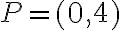 P=(0,4)