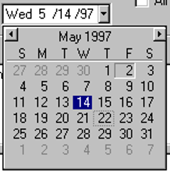 Control de calendario