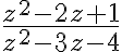 \dfrac{z^2-2z+1}{z^2-3z-4}