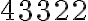  43322 
