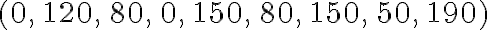  (0,\,120,\,80,\,0,\,150,\,80,\,150,\,50,\,190) 