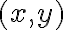  (x,y) 