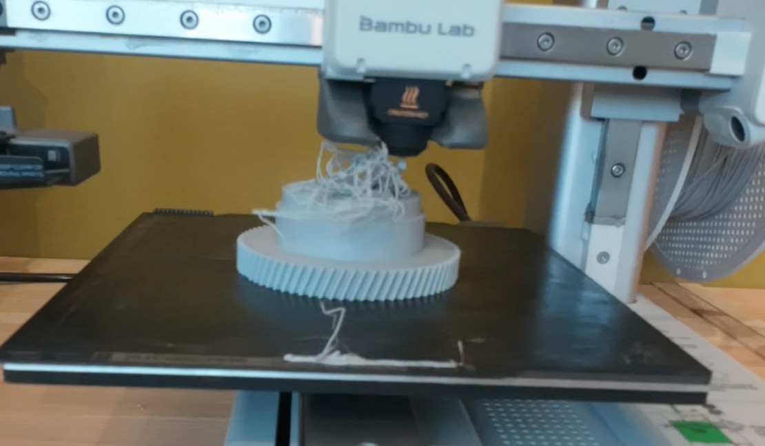 BambuLab A1 Spaghetti Mid-Print