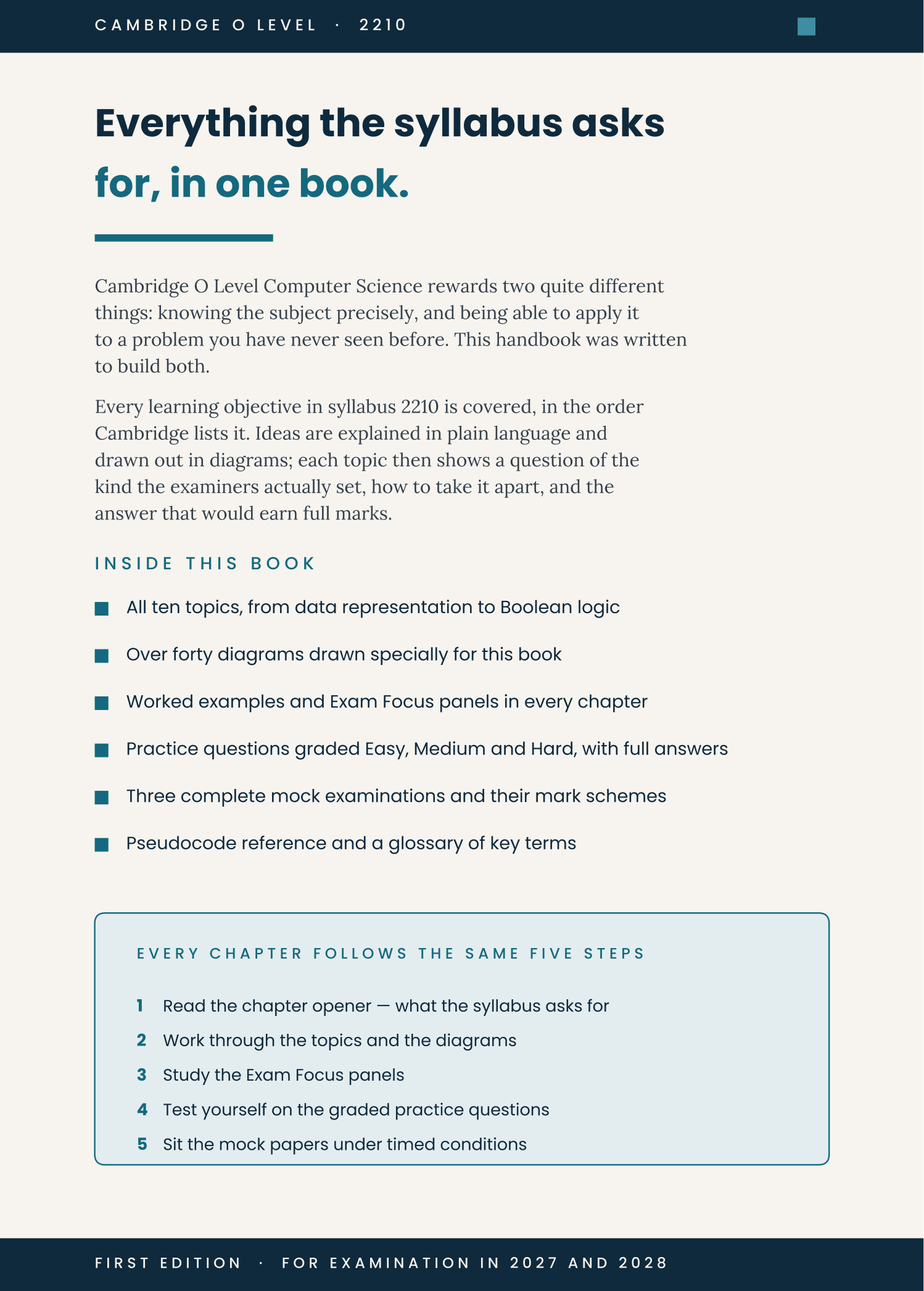 Back cover of The Complete Student Handbook