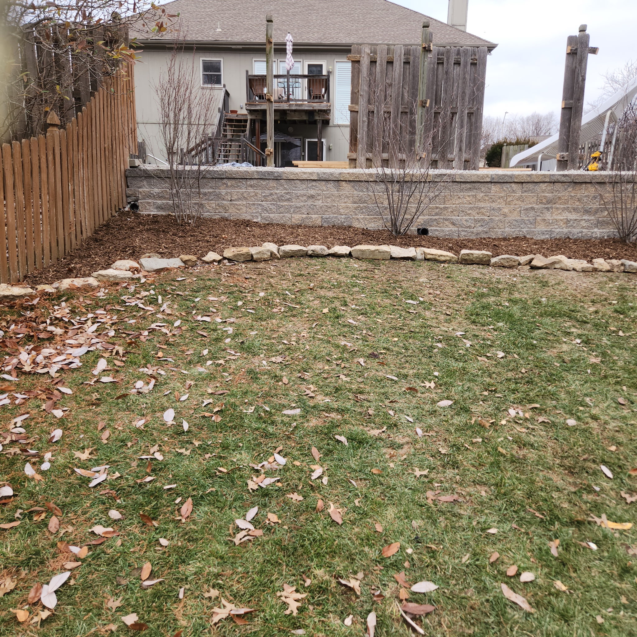 Backyard Overhaul & Retaining Wall Build in Kansas City