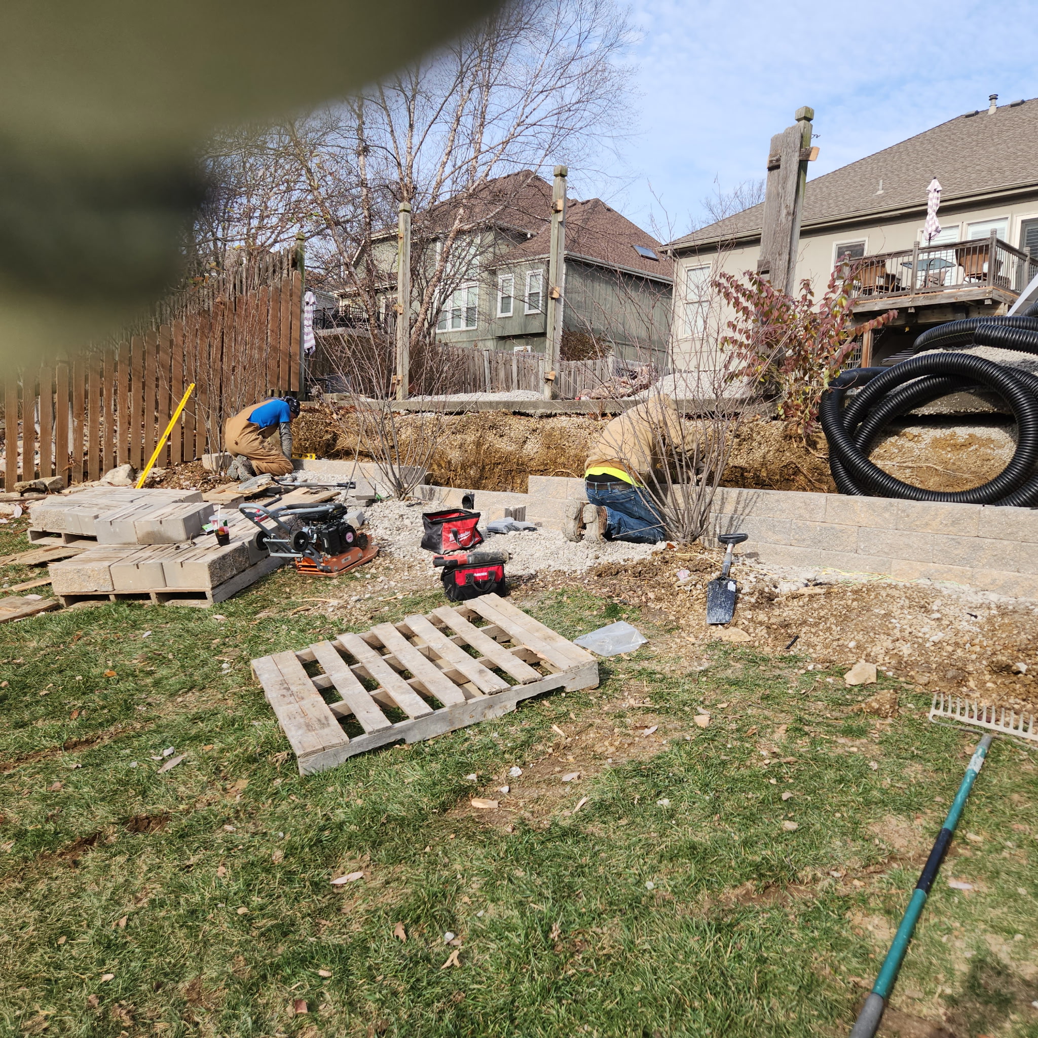 Backyard Overhaul & Retaining Wall Build in Kansas City — photo 3