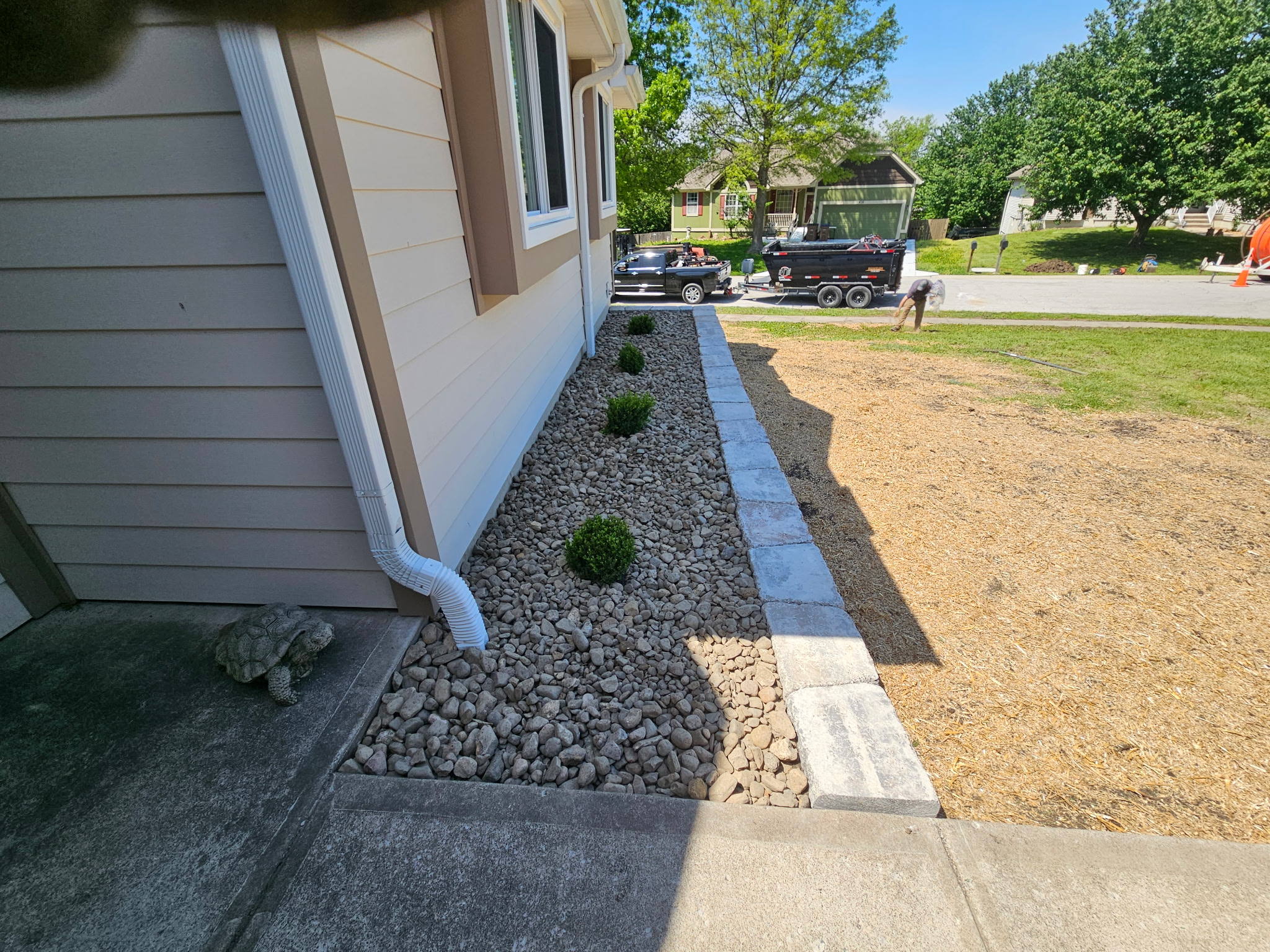 Front Yard Raised Garden Bed & Drainage in Raymore, MO — photo 6