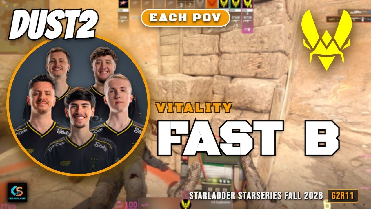 Vitality Fast B vs magic - Dust2 - StarLadder StarSeries Fall 2026