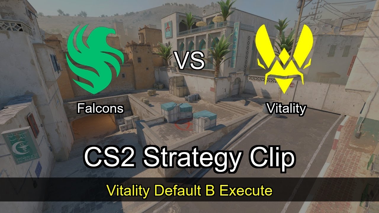 Vitality Default B Execute vs Falcons - Dust2 - ESL Pro League Season 22