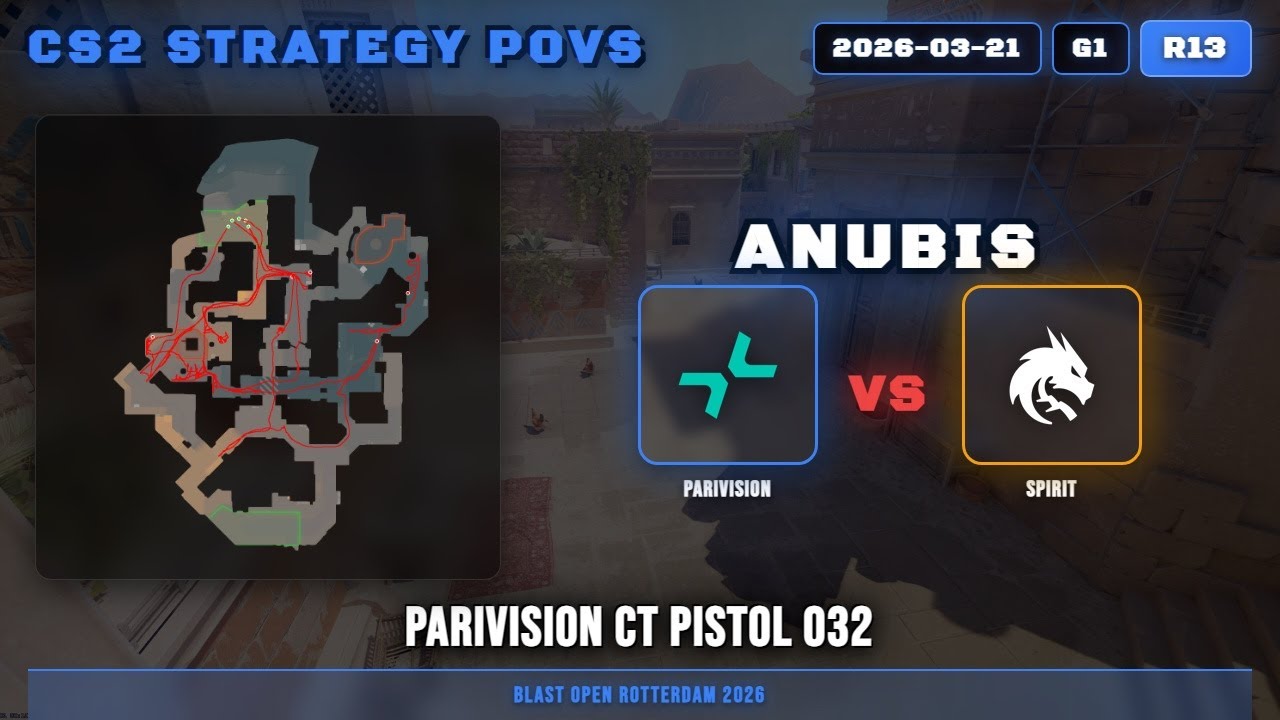 PARIVISION CT Pistol 032 vs Spirit - Anubis - BLAST Open Rotterdam 2026