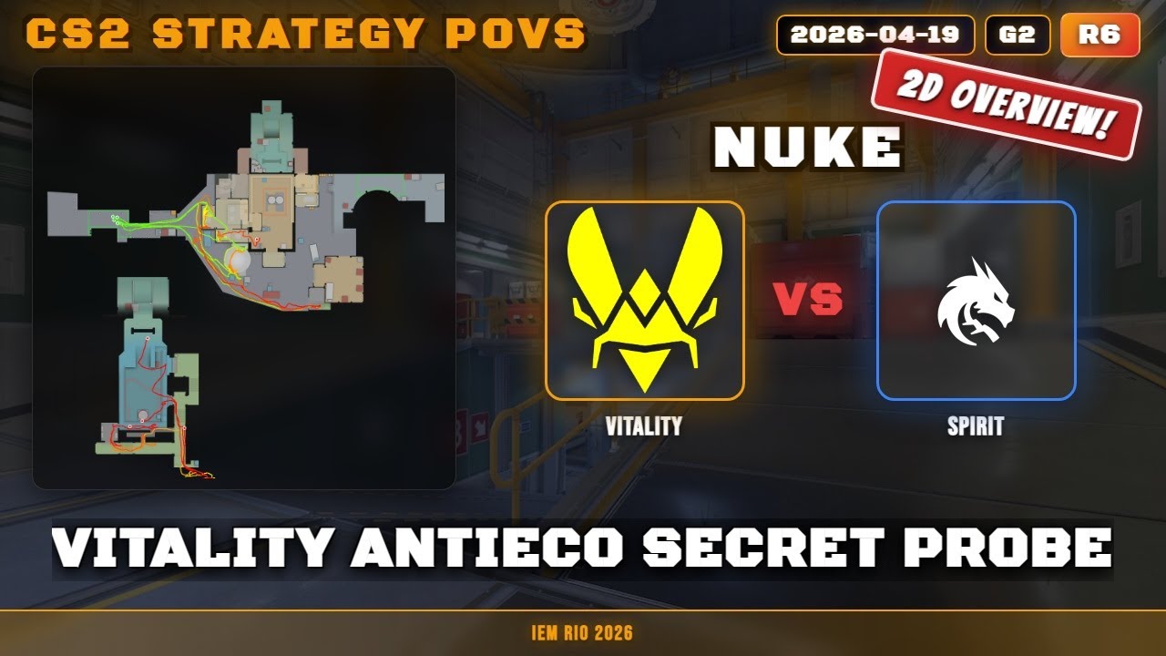 Vitality AntiEco Secret Probe vs Spirit - Nuke - IEM Rio 2026