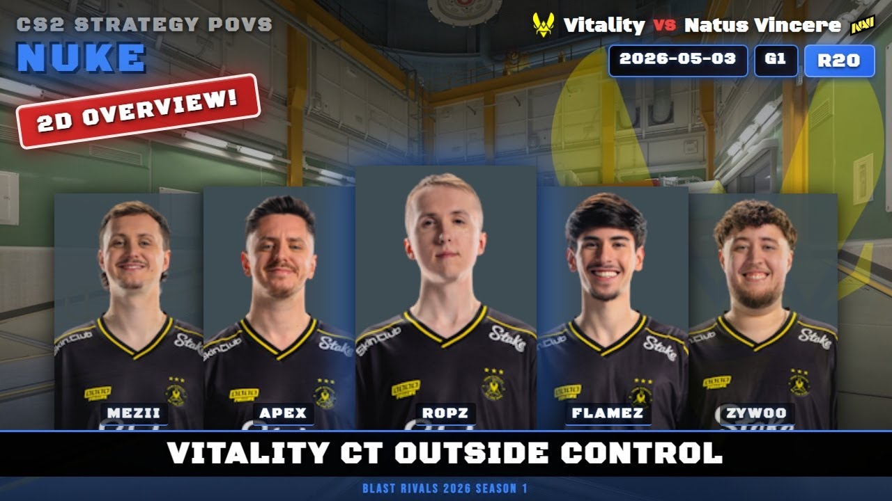 Vitality CT Outside Control, rotation vs Natus Vincere - Nuke - BLAST Rivals 2026 Season 1